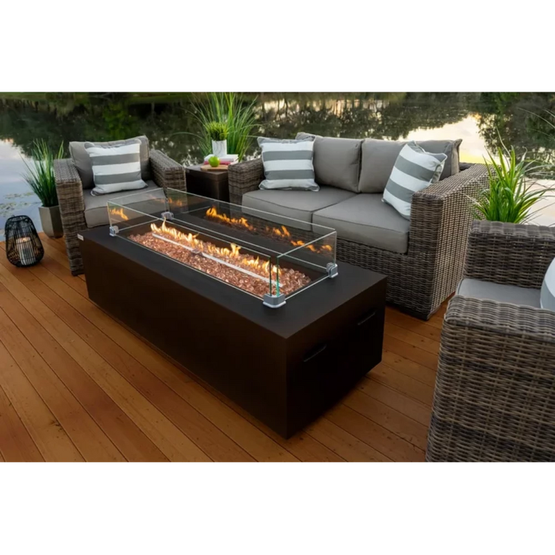 [Sample] Akoya 60'' W Concrete Propane Outdoor Fire Pit Table