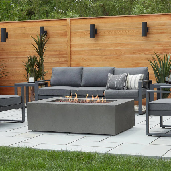 [Sample] Lakeview Elysian 70-Inch Rectangle Natural Gas Fire Table - Mist Gray